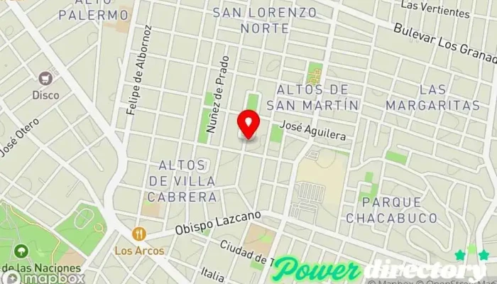 mapa de Kinesiología y Fisioterapia Kinesiólogo en Córdoba