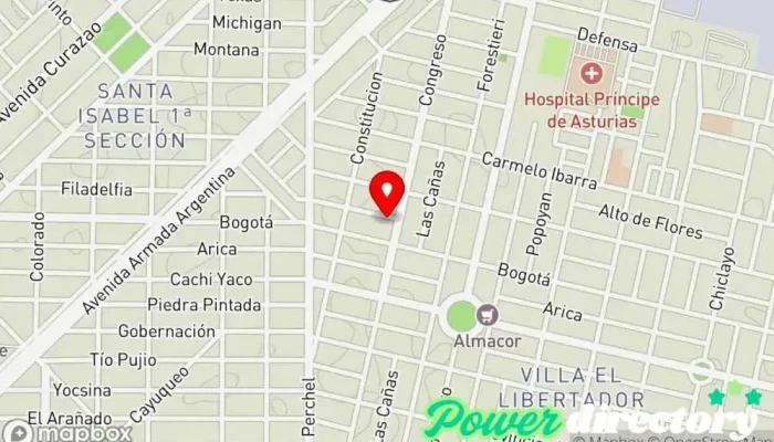 mapa de Kinesiologia y Fisioterapia Fisioterapeuta en Córdoba