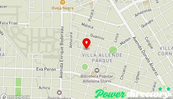 mapa de Kinesiologia y Fisioterapia//Osteopatia//Terapias Manuales Kinesiólogo en Córdoba