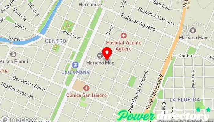 mapa de Kinesiologíay Fisioterapia Terra Nostra- Lic Marino Centro de salud en Jesus María