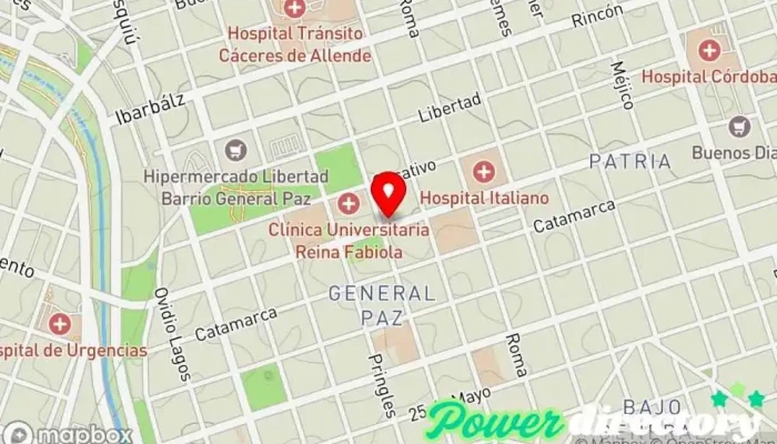 mapa de Kinesis Life Consultorios Centro de rehabilitación, Clínica de fisioterapia en Córdoba