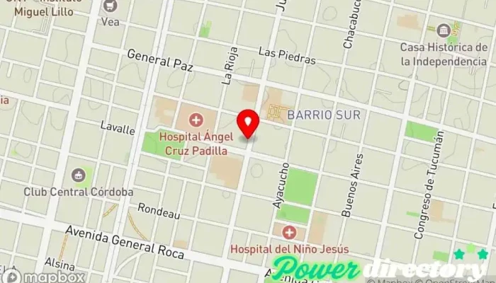 mapa de Kinetuc Kinesiologia , Fisioterapia y rehabilitacion funcional Kinesiólogo, Fisioterapeuta, Clínica de fisioterapia, Centro de rehabilitación en San Miguel de Tucumán
