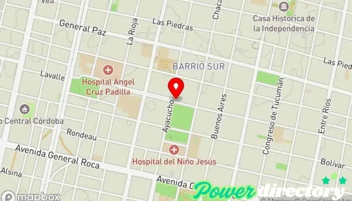mapa de Kinezar Tucumán Centro de rehabilitación en San Miguel de Tucumán