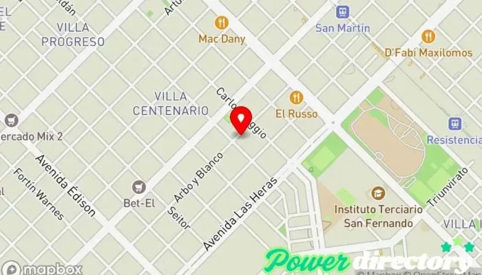 mapa de Klgo. Cardozo, Juan Alberto Fisioterapeuta en Resistencia