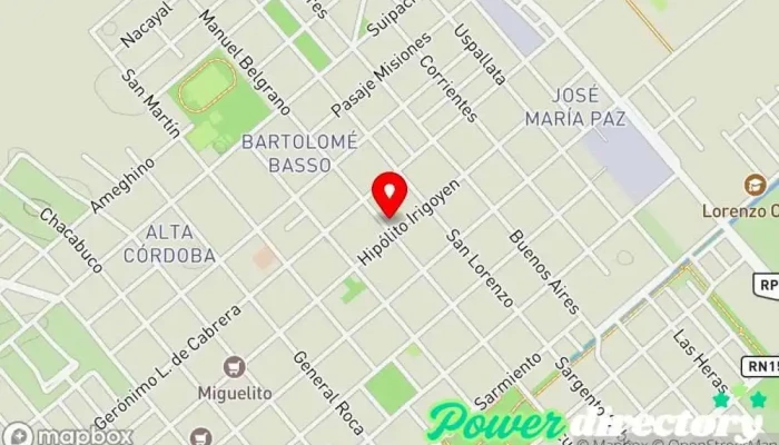 mapa de Kue Centro Integral Kinesiologia Kinesiólogo en Las Varillas