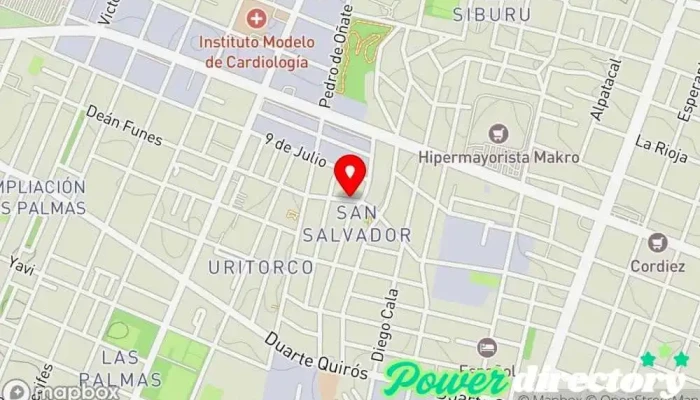 mapa de Kuren Kinesiología y Estética Clínica de fisioterapia en Córdoba