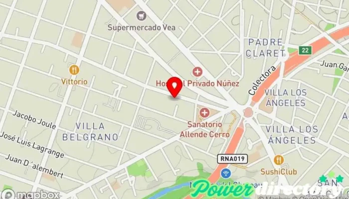 mapa de Kynesic Center Centro de rehabilitación en Córdoba