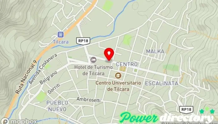 mapa de La Caja Compañía de seguros en Tilcara