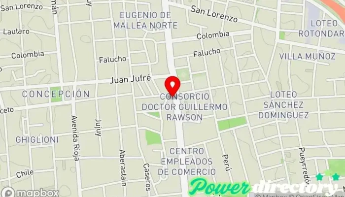 mapa de LA SANJUANINA CONFITERIA Panadería en Rawson