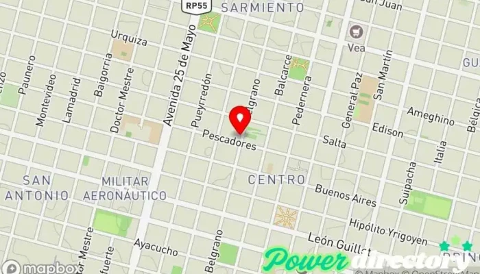 mapa de Las amarenas Pastelería en Villa Mercedes