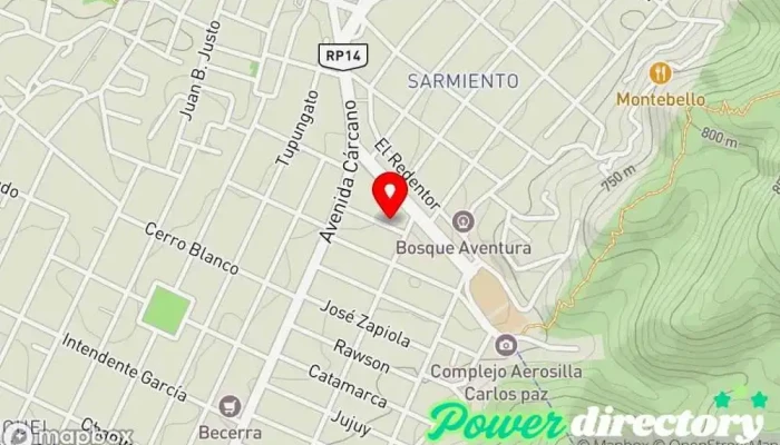 mapa de LATAY Centro Privado De Rehabilitación E Integración Escolar Centro médico en Villa Carlos Paz