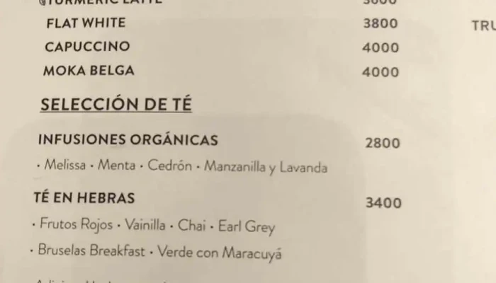 Le Pain Quotidien -  Carta - Yerba Buena
