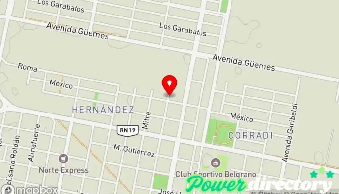 mapa de Lic. Andrea Dotti: Kinesiología y Fisioterapia Fisioterapeuta en San Francisco