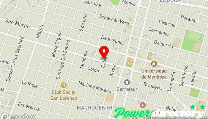 mapa de Lic. BERBEL Consultorio Kinesiología y Fisioterapia Centro de rehabilitación en Río Cuarto