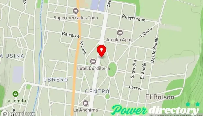 mapa de Lic. Daniel Aliotti Psicólogo en El Bolsón