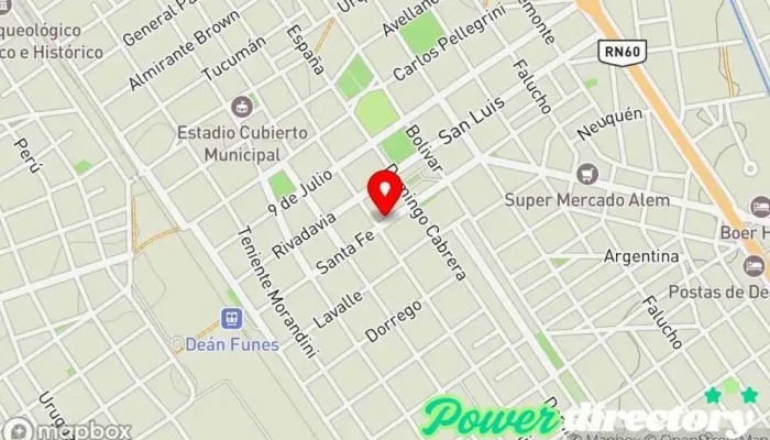 mapa de Lic. Héctor Centurión Centro de rehabilitación en Dean Funes