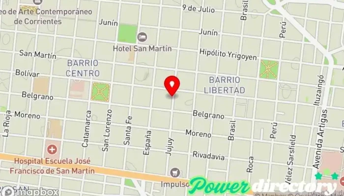 mapa de LIC. MARIA FERNANDA FREY DIAZ Clínica de fisioterapia en Corrientes