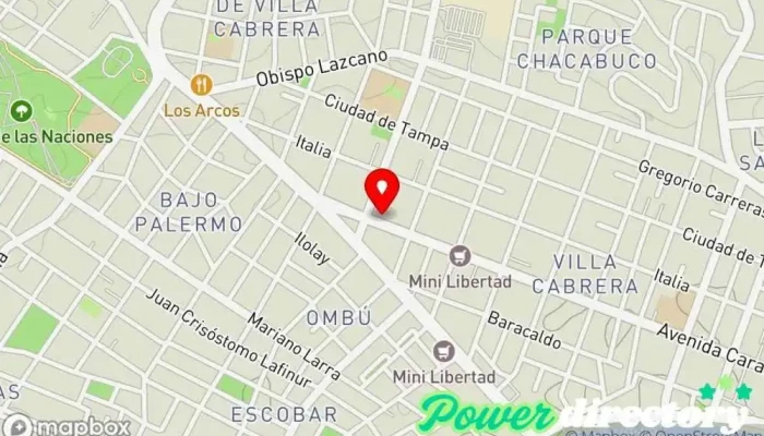 mapa de Lic. Rodrigo Ruiz Carrasco Kinesiólogo en Córdoba