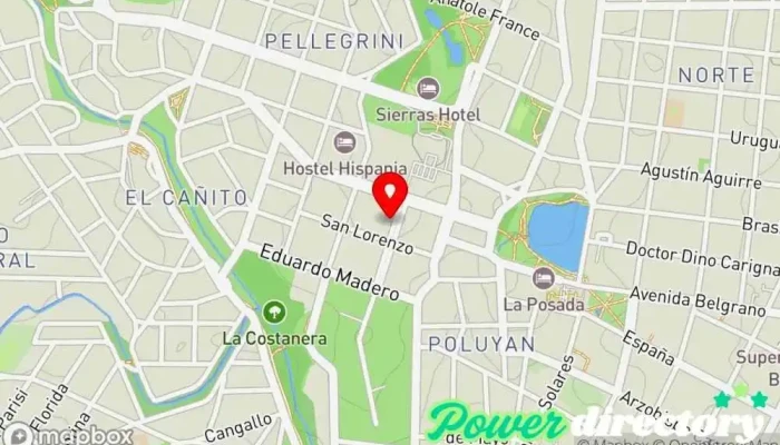 mapa de Lic Soledad Clausen Fisioterapeuta en Alta Gracia