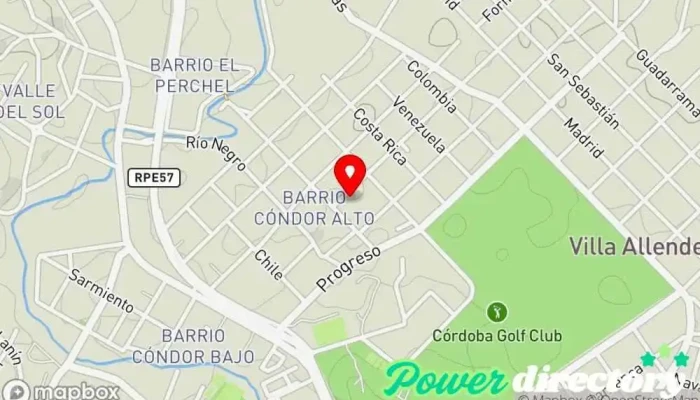 mapa de Licenciada en Kinesiologia y Fisioterapia , Maria Florencia Els Centro de salud y bienestar en Villa Allende