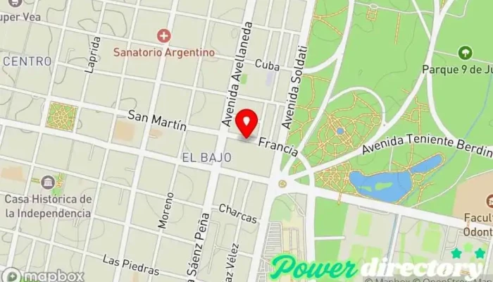 mapa de Lobo Juan L Fisioterapeuta en San Miguel de Tucumán
