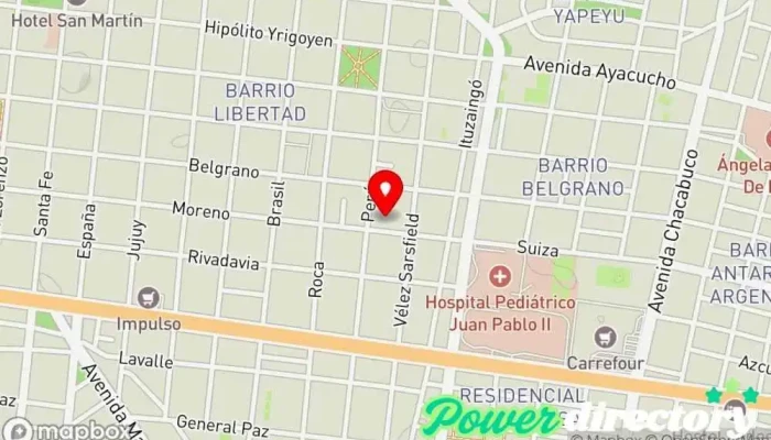 mapa de Luciano Frette Fisioterapia Kinesiólogo, Osteópata, Fisioterapeuta en Corrientes