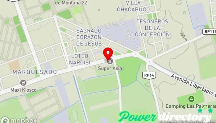 mapa de MABI (insumos de repostería,panaderia,descartables,bebidas,condimentos,leña) Tienda de alimentación en Rivadavia