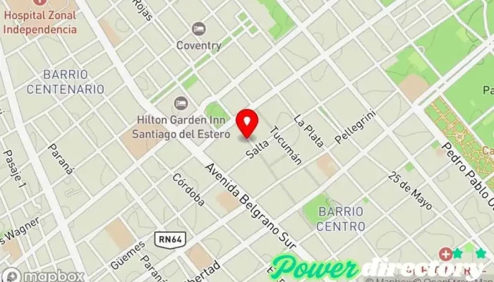 mapa de Manjares Panadería, Pastelería, Comida a domicilio en Santiago del Estero