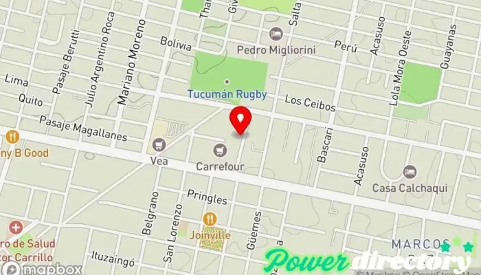 mapa de Manuel Velardez Salud y Movimiento Centro deportivo, Centro de pilates en Yerba Buena