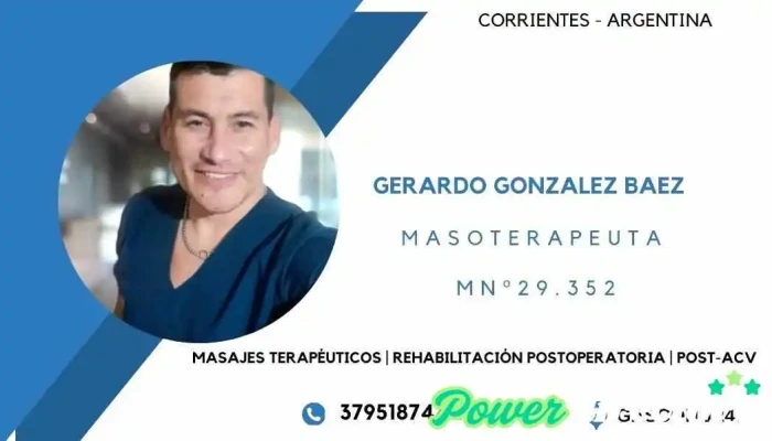 Masoterapia Y Rehabilitacion Gerardo Gonzalez Baez -  Del Propietario - Corrientes