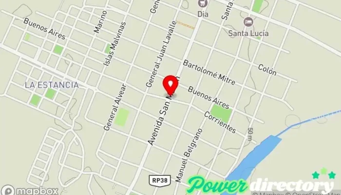 mapa de Matta Hnos Panadería Panadería en Santa Lucía