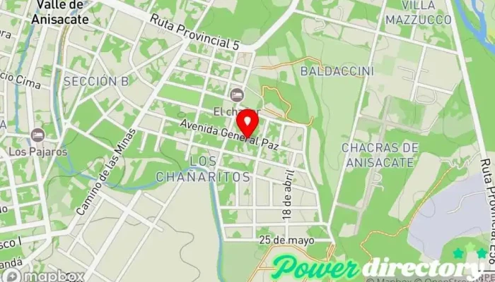 mapa de Mavi Dinámicas para la Salud - Terapia Postural Activa Centro deportivo en Anisacate