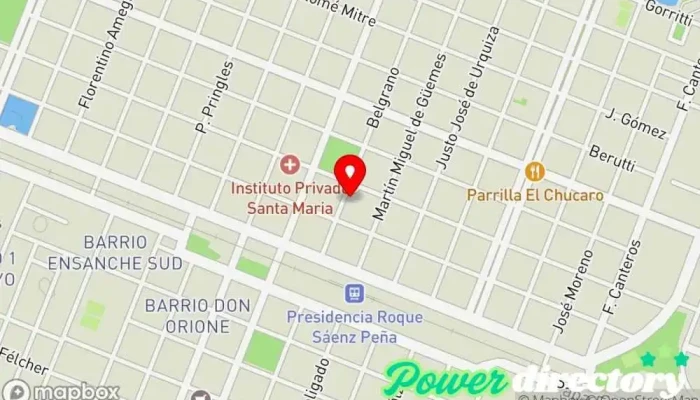 mapa de MEDICINA LABORAL TERMAL Médico especializado en medicina laboral en PRESIDENCIA ROQUE SAENZ PEÑA