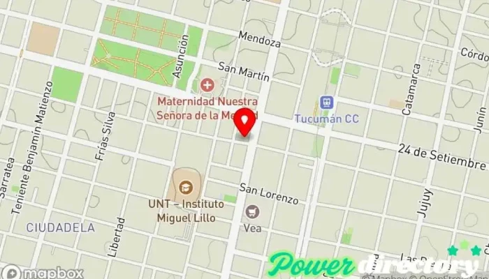 mapa de M.E.F.Y.R. Centro de rehabilitación en San Miguel de Tucumán