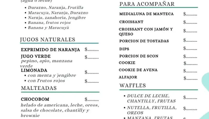 Mocca Cafeteria Pasteleria Carta - Merlo