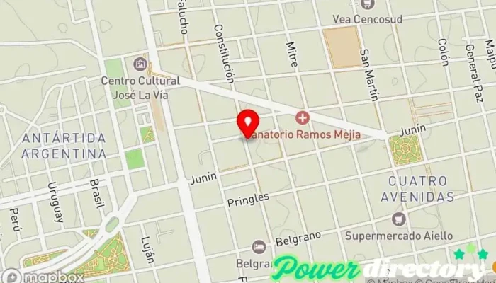 mapa de MR kinesiología y osteopatía Osteópata, Kinesiólogo, Fisioterapeuta en San Luis