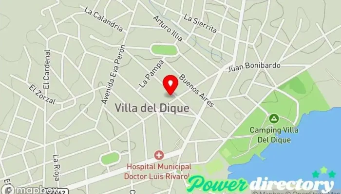 mapa de Municipalidad de Villa del Dique Oficinas de empresa en Villa del Dique