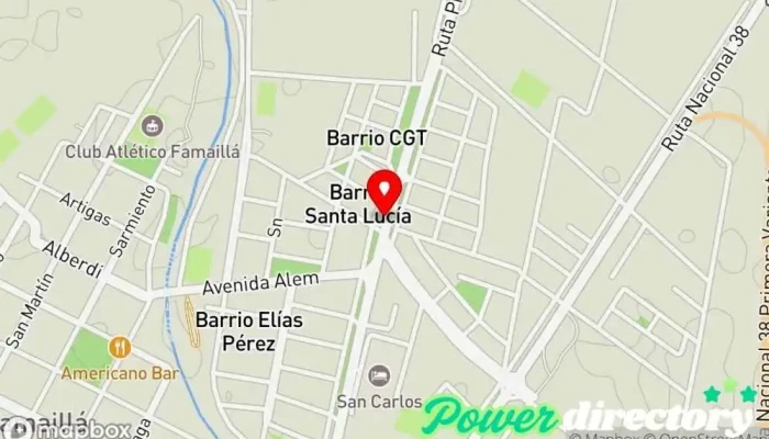 mapa de Nueva Franquicia Restaurante en Famaillá