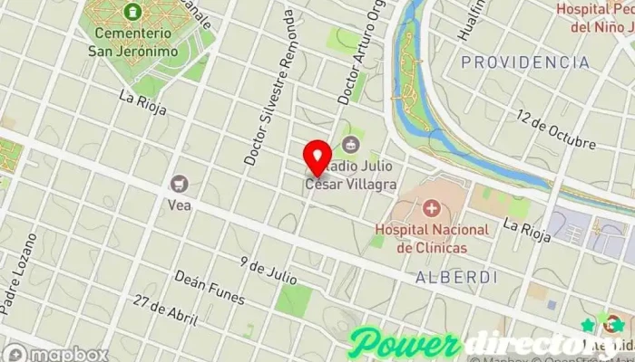 mapa de Ochi deportólogo Fisioterapeuta en Córdoba