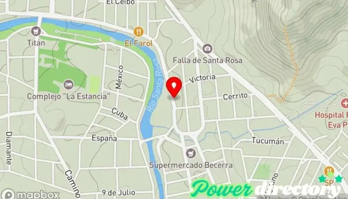 mapa de OMESIS (organización de Medicina Empresarial y Servicio integral de Salud)  en Santa Rosa de Calamuchita