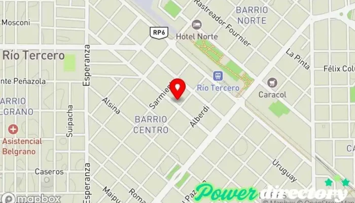 mapa de Ortopedia Río Tercero Tienda de artículos ortopédicos en Río Tercero
