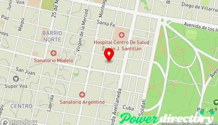 mapa de Ortopedia Tecnomed Comercio en San Miguel de Tucumán