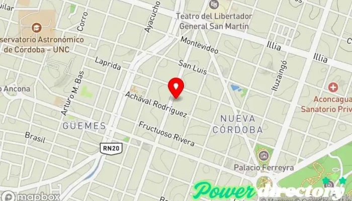 mapa de Osteopatía Tania Iznardo Osteópata en Córdoba