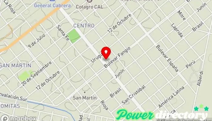 mapa de Osteopatía Víctor Gorrachategui Osteópata en Gral. Cabrera