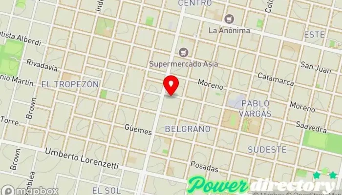 mapa de Outdoortraining1 Gimnasio en Rufino