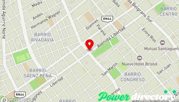 mapa de Palau Libertad Panadería en Santiago del Estero