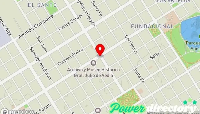 mapa de Panaderia 25 de Mayo Panadería en 9 de Julio