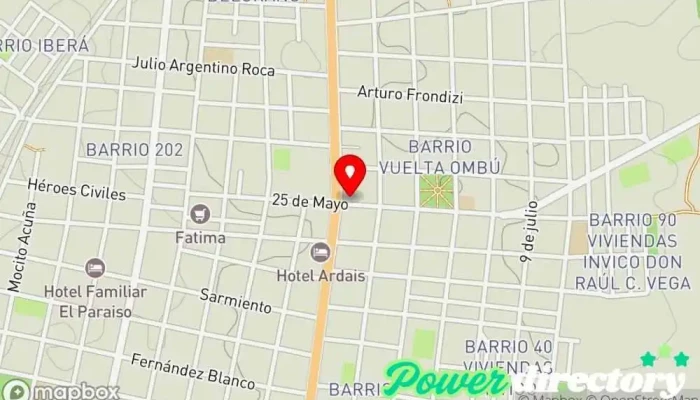 mapa de Panaderia Anahi Panadería en Gdor. Virasoro