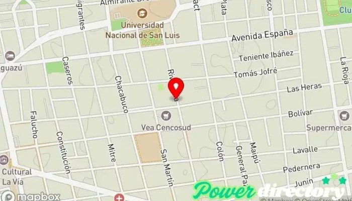 mapa de Panadería Artesanal Delicias Panadería en San Luis