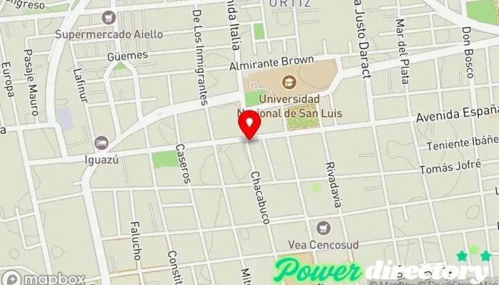 mapa de Panadería Bossio Panadería en San Luis